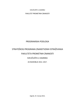 Programska podloga strate&scaron;kog programa znanstvenih istraživanja