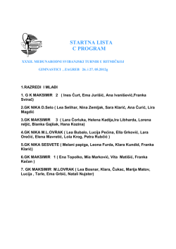 STARTNA LISTA C PROGRAM