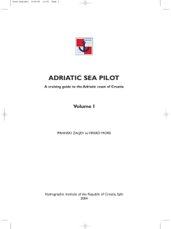 ADRIATIC SEA PILOT A Cruising guide To The Adriatic Coast Of