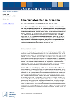 Kommunalwahlen in Kroatien - Konrad-Adenauer
