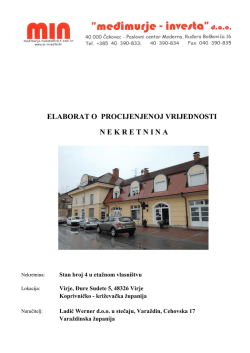 elaborat o procijenjenoj vrijednosti nekretnina - Ladic