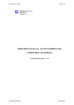 Javno nadmetanje - dokumentacija