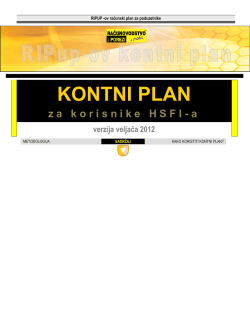 KONTNI PLAN - RAČUNOVODSTVO i POREZI u praksi