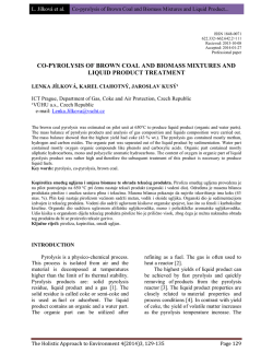 co-pyrolysis of brown coal and biomass mixtures and liquid product