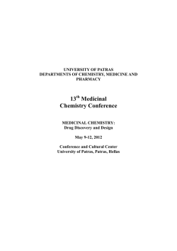 13 th Medicinal Chemistry Conference