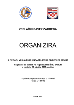 Raspis - Veslački savez Zagreba