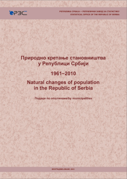 Природно кретање становништва у Републици Србији 1961