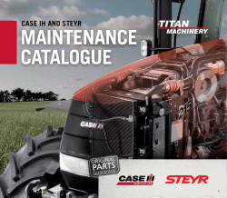 MAINTENANCE CATALOGUE
