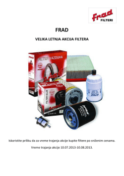 frad velika letnja akcija filtera