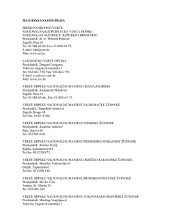 MANJINSKA SAMOUPRAVA SRPSKO NARODNO VIJEĆE