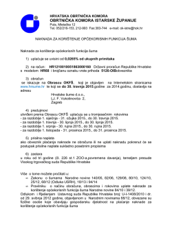 Naknada za &scaron;ume - Obrtnička komora Istarske županije