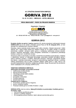 GORIVA 2012 - Hrvatsko dru&scaron;tvo za goriva i maziva