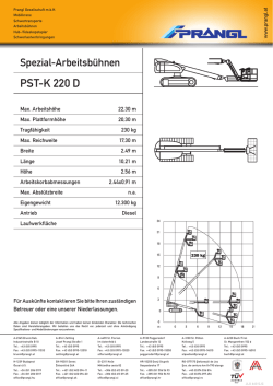 Prangl - Spezial-Arbeitsb&uuml;hnen PST