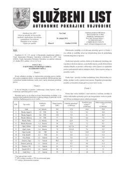 Službeni list APV - Novi Sad
