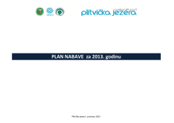 PLAN NABAVE za 2013. godinu