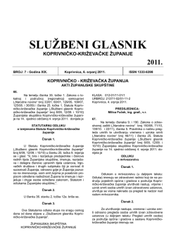 SLUŽBENI GLASNIK - Koprivničko