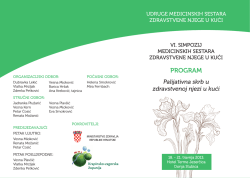 PROGRAM VI SIMPOZIJ web - Udruga medicinskih sestara