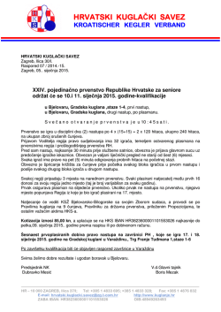 SENIORI raspored i propozicije