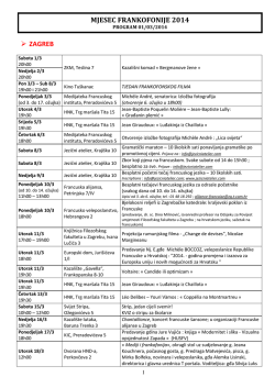 MJESEC FRANKOFONIJE 2014 ZAGREB