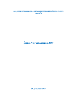 kurikulum2014 2015 - Poljoprivredna, prehrambena i veterinarska