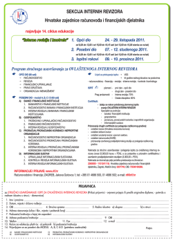 SEKCIJA INTERNIh REVIZORA hrvatske zajednice