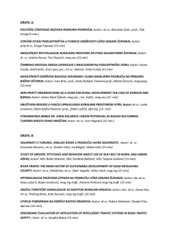 GRUPA A - Konferencija na Veleučili&scaron;tu Nikola Tesla u Gospiću