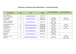 Ekonomski i normativni okvir poduzetni&scaron;tva &ndash; Termini konzultacija