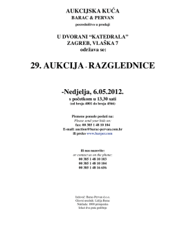 29. AUKCIJA- RAZGLEDNICE - Barac & Pervan aukcijska kuća