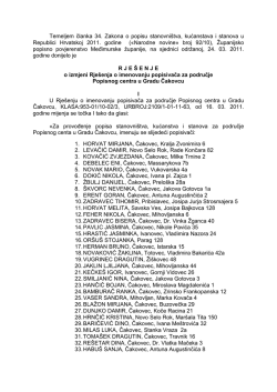 Temeljem članka 34. Zakona o popisu stanovni&scaron;tva