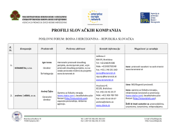 PROFILI SLOVACKIH KOMPANIJA