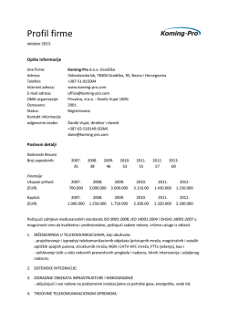 Profil firme - Koming