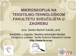 Mikroskopija na Tekstilno-tehnološkom fakultetu Sveučilišta u Zagrebu