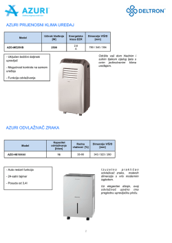 azuri prijenosni klima uređaj azuri odvlaživač zraka