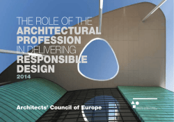the role of the architectural profession in delivering