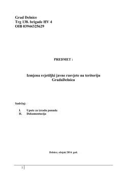 Izmjena svjetiljki javne rasvjete na teritoriju