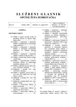 Sluzbeni glasnik 2013-15 - opcina