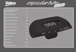 Head up display by GPS Instruction manual 03 fr Manuel d