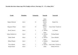 Korosko klavirsko tekmovanje 2014 &ndash; Radlje ob Dravi, Slovenija