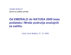 Od EMERALD do NATURA 2000 baze podataka i Mreže područja