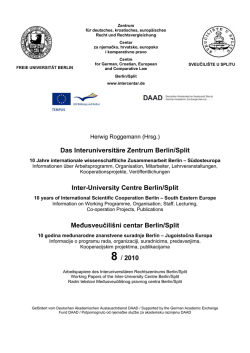 Das Interuniversit&auml;re Zentrum Berlin/Split Inter