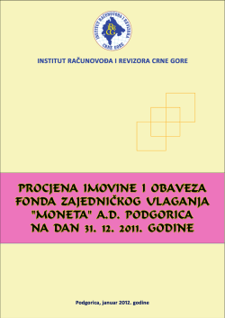 Procjena imovine i obaveza Fonda zajedničkog ulaganja