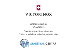 VICTORINOX CJENIK VELJAČA 2013