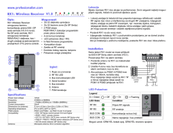 RX1 bežični modul Instalaterski / Srp.