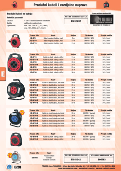 E/28 Produžni kabeli i razdjelne naprave