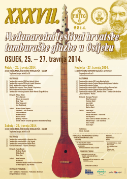 Plakat - Međunarodni festival hrvatske tambura&scaron;ke glazbe