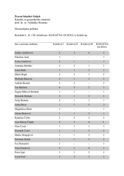 Pravni fakultet Osijek Katedra za gospodarske znanosti prof. dr. sc