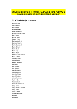 IZVUČENI DOBITNICI 1. KRUGA NAGRADNE IGRE