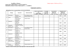 TERMINI ISPITA - Fakultet strojarstva i računarstva