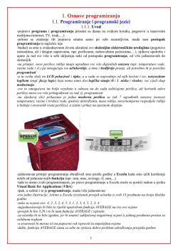 1. Osnove programiranja