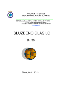 Službeno glasilo NS SMŽ broj 30.